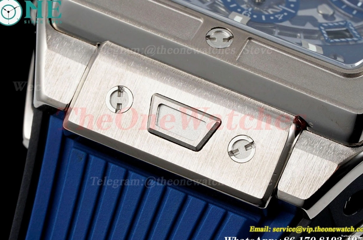 A7750 Big Chrono BBF Spirit Skeleton TI of 42mm Dial Bang Mod RU Blue 0117